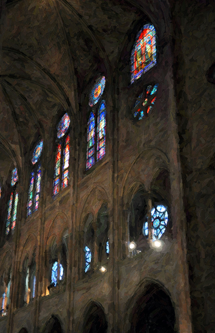 Paris Notre Dame Cathedral Windows